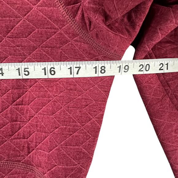 Marmot Sweatshirt Womens M Burgundy Red Annie Quilted Cowlneck Pullover Gorpcore - Picture 8 of 15